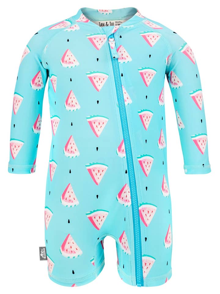 Long Sleeve UV Jumpsuit - Watermelon