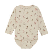 Long Sleeve Bodysuit - Bunny Woodland