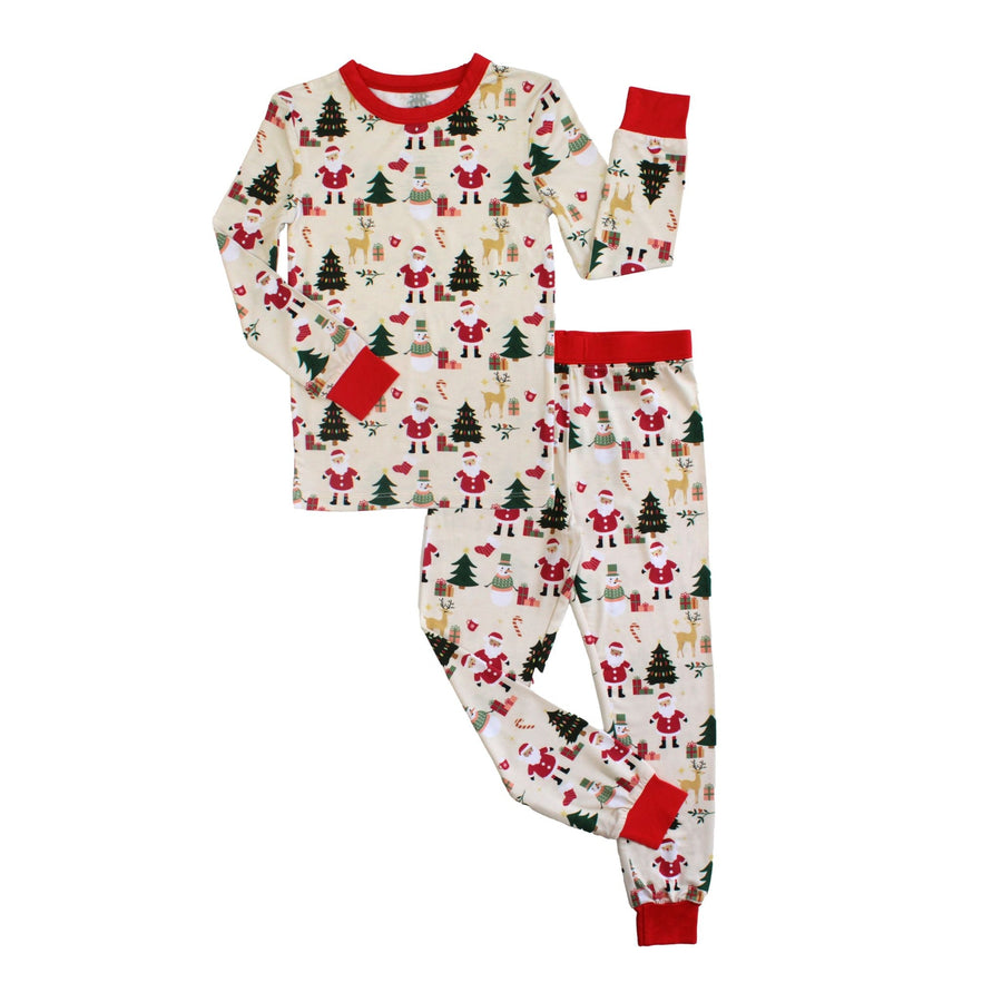 Bamboo Two Piece Long Sleeve Pajamas - Cozy Christmas