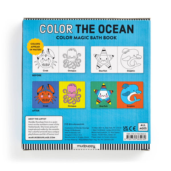Color the Ocean: Color Magic Bath Book