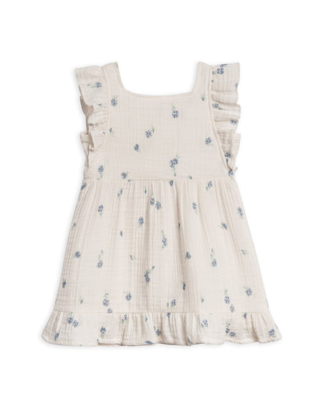 Organic Jane Muslin Dress - Elena Floral/Lilla