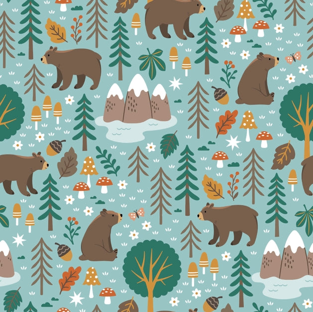 Two Piece Pajama Set - Woody Woodland