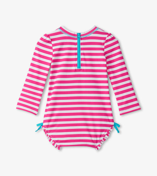 Candy Stripes Rashguard Swimsuit