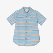 Oxford Cotton Shirt - Blue Summer Stripe