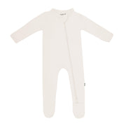 Bamboo Zippered Footie - Oat