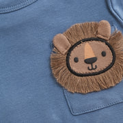 Long Sleeve Bodysuit - Lion Applique