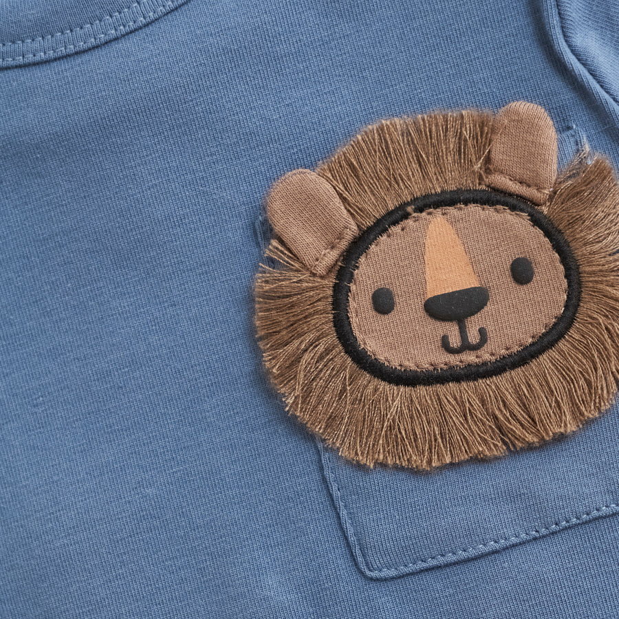 Long Sleeve Bodysuit - Lion Applique