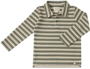 Midway Polo - Green/Cream Textured