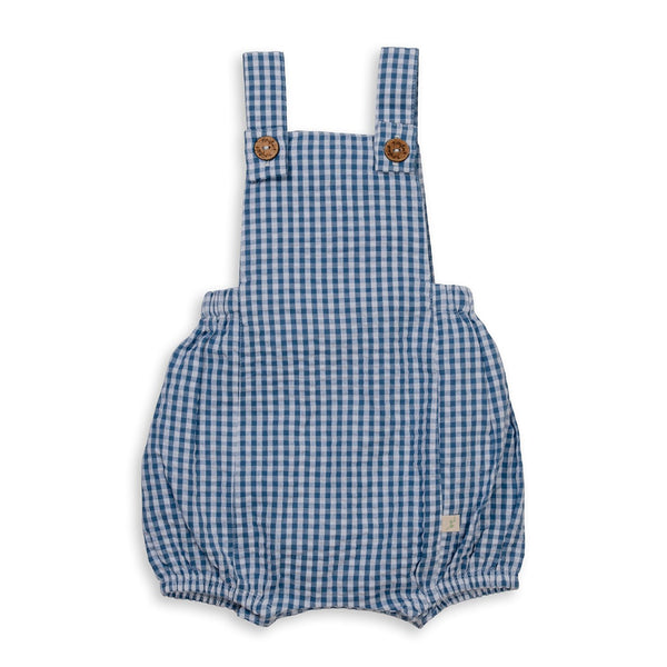 Seersucker Overall - Blue Gingham