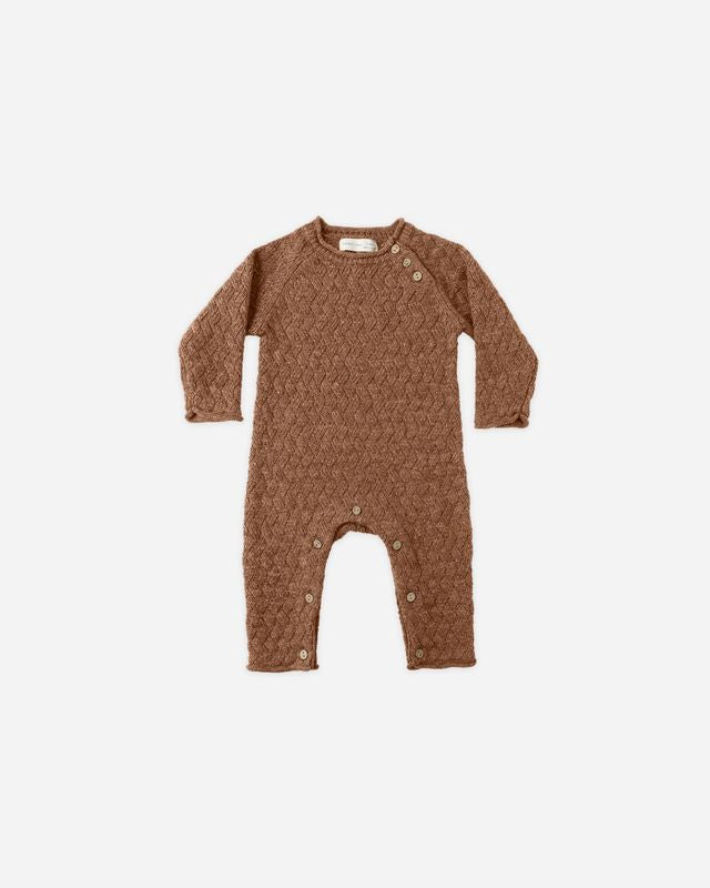 Cozy Heather Knit Jumpsuit - Cedar