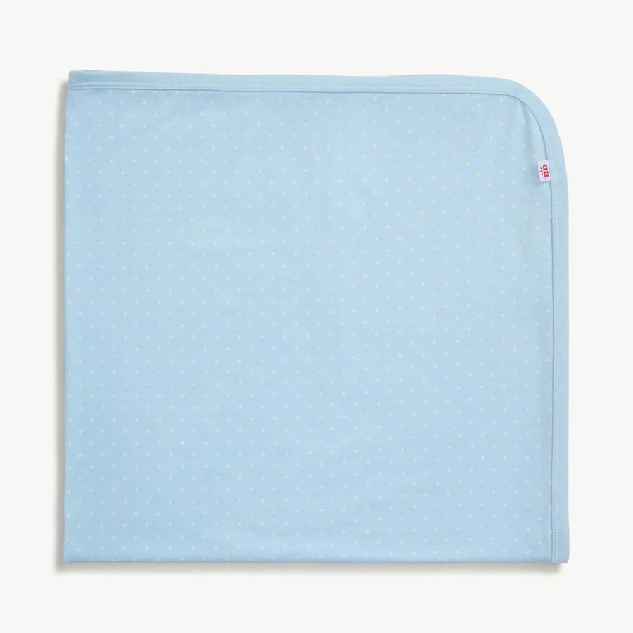Modal Swaddle Blanket - Blue Pin Dot
