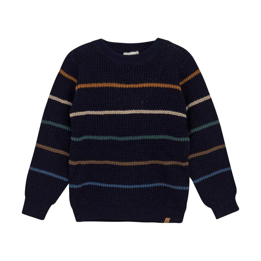 Pullover Knit Sweater - Parisian Night Stripe