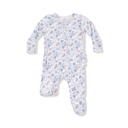Bamboo Zipper Footie with Ruffles - Country Girl Floral