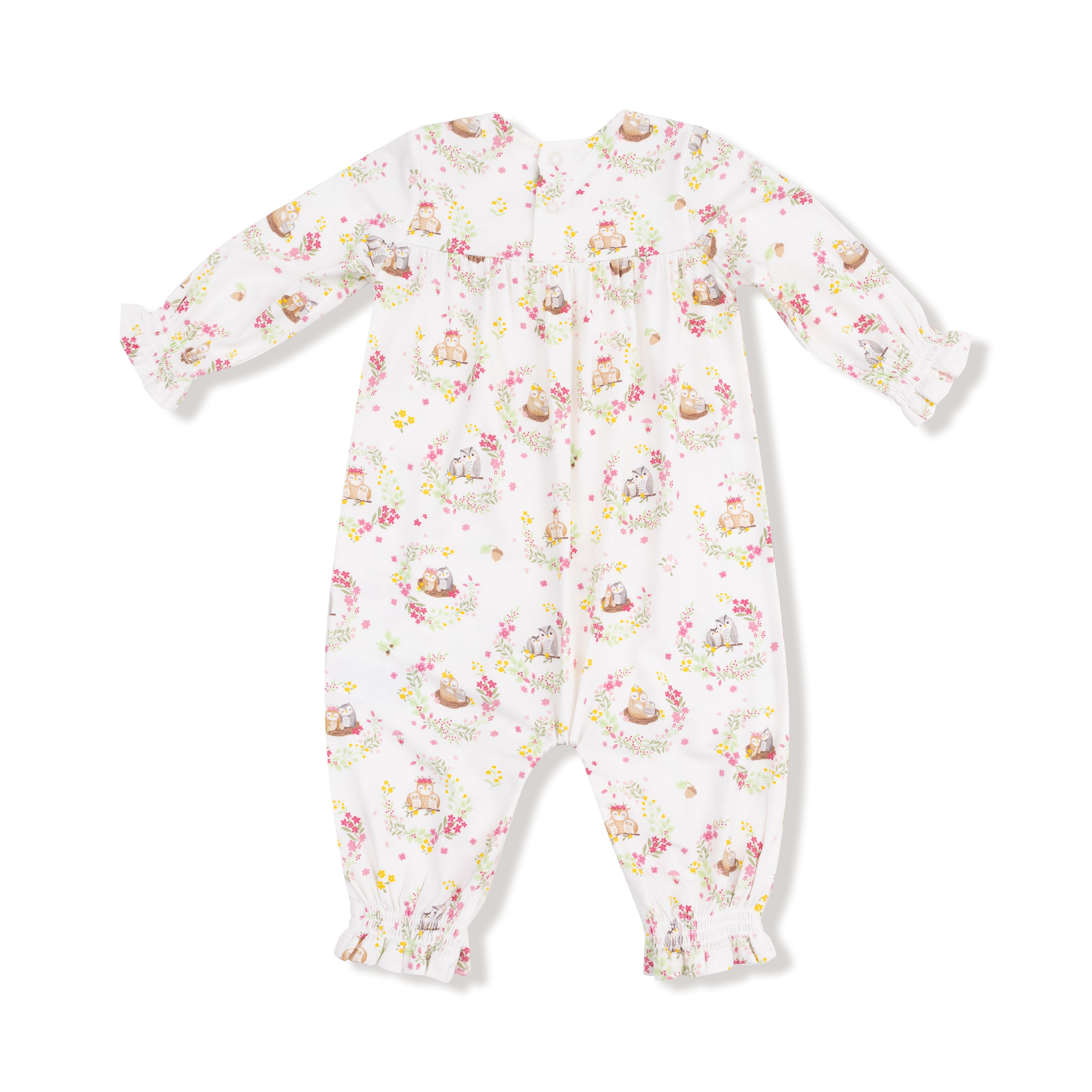 Smocked Romper - Floral Owl Families