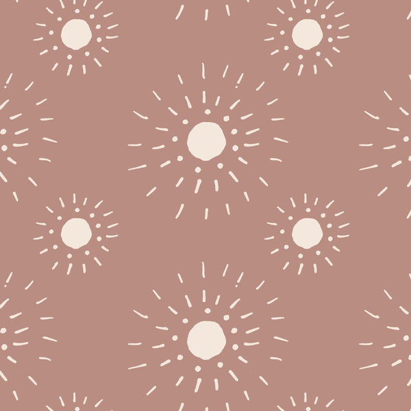 Short Sleeve Henley Dress - Rose Sunburst