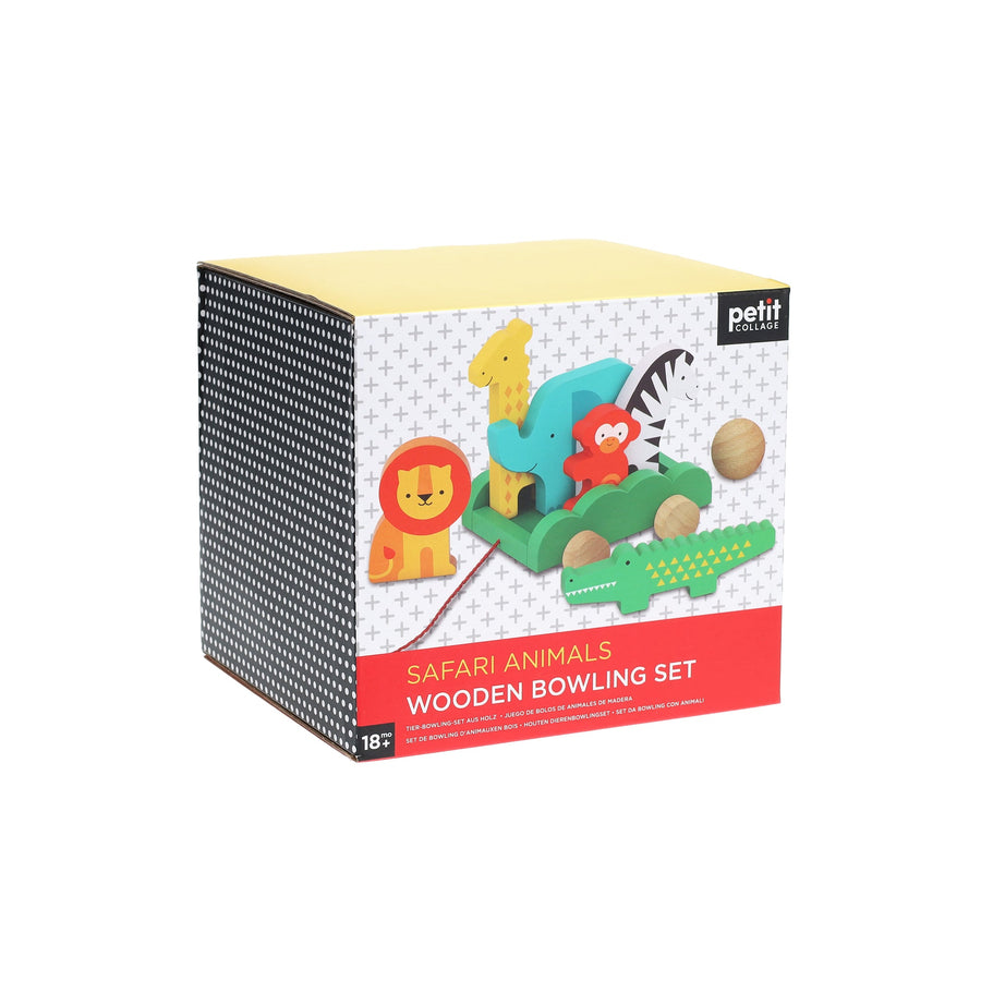 Wooden Bowling Set - Safari Animals