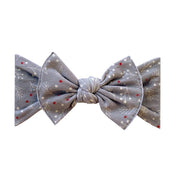 Holiday Printed Knot Bow Headband - Various Colors