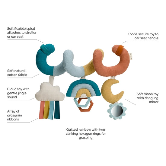 Itzy Bitzy Spiral™ Car Seat Activity Toy - Rainbow
