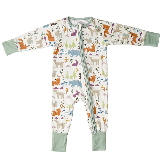 Bamboo Baby Convertible Romper - Forest Friends