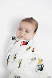 Muslin Swaddle - Happy Trucks