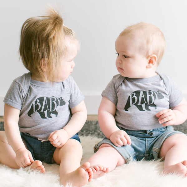 Baby Bear Onesie - Gray
