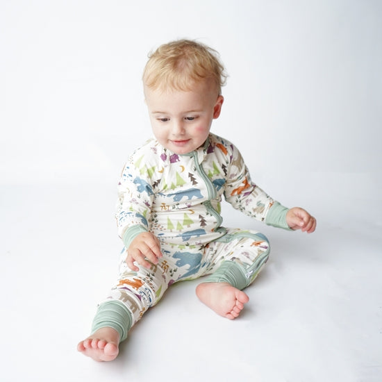 Bamboo Baby Convertible Romper - Forest Friends