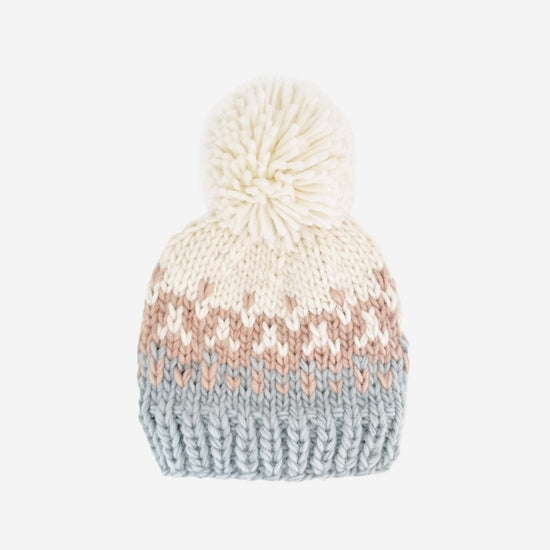 Nell Stripe Knit Hat - Bowie Grey