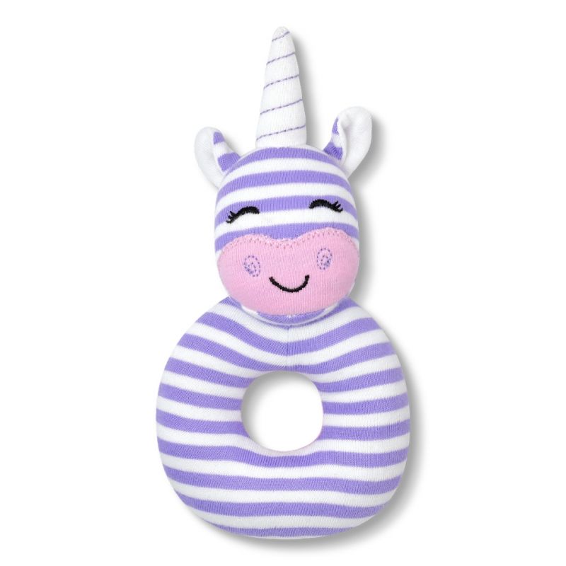 Organic Teething Rattle - Cupcake the Unicorn