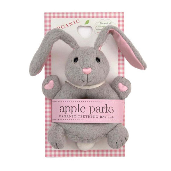 Organic Teething Ring Rattle - Bunny