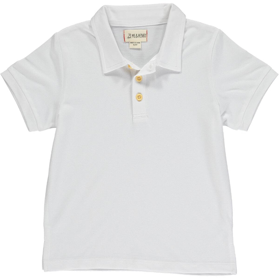Shipping Pique Polo - White
