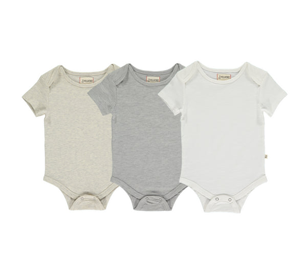 Walty Triple Pack Onesies - Soft Solids