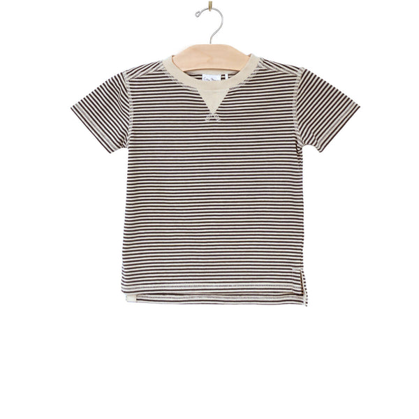 Whistle Patch Tee - Charcoal Stripe
