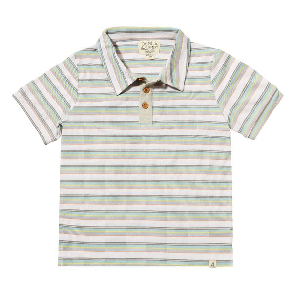 Shipping Polo - Blue/Grey/Yellow
