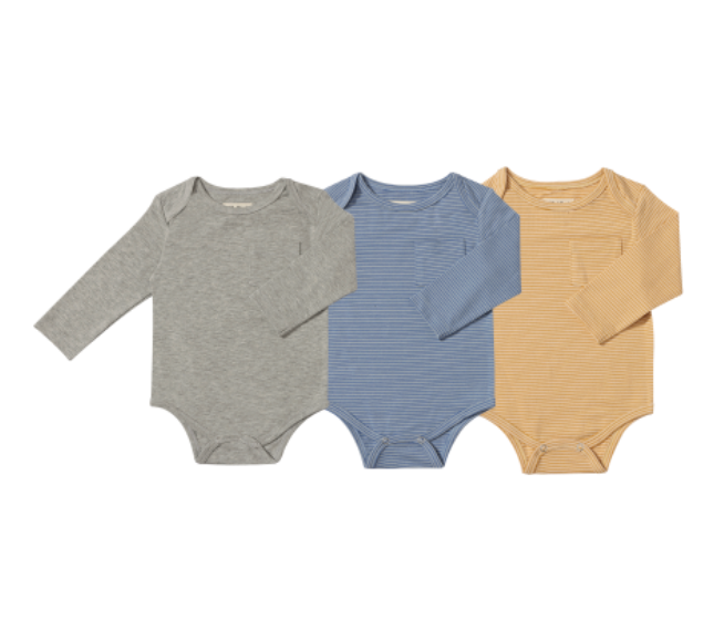 Tellico Triple Pack Onesies and Tees - Micro Stripe