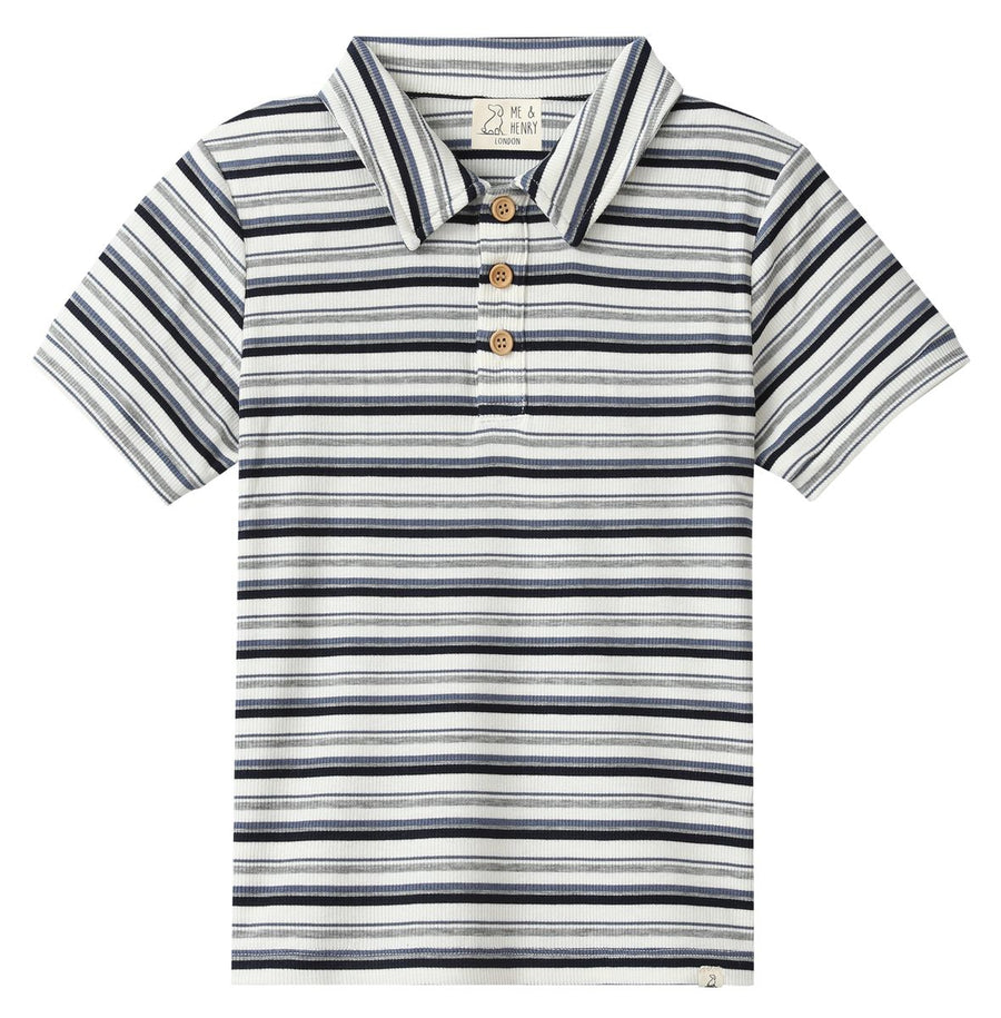 Shipping Polo - Navy Multi Stripe