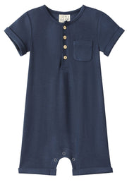 Camborne Henley Romper - Navy