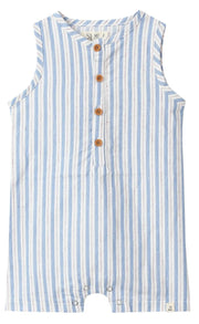 Cabin Playsuit - Blue Stripe