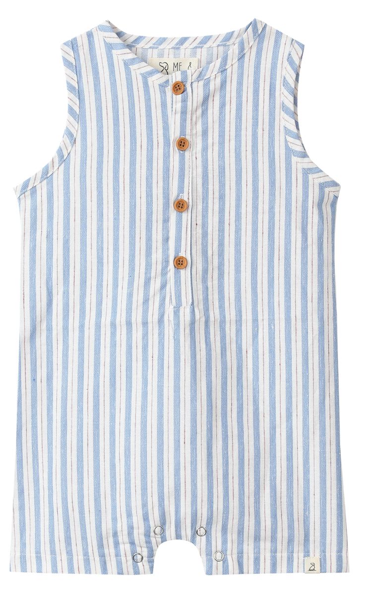 Cabin Playsuit - Blue Stripe
