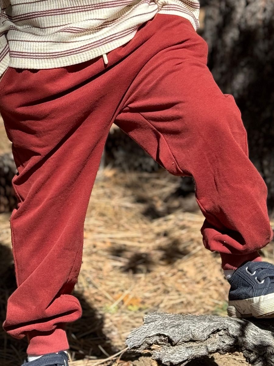 Comfy Jersey Jog Pants- Burgandy