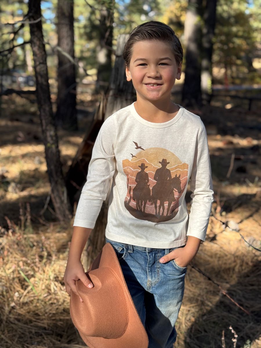 Cherokee Printed Tee - Cowboy Sunset
