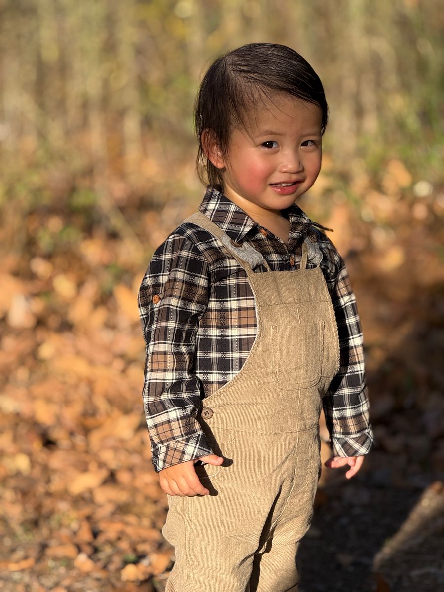 Gentry Woven Overalls - Beige Moleskin