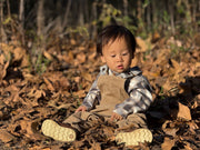 Jasper Woven Onesie - Grey/White/Beige Plaid