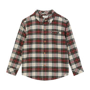 Atwood Woven Shirt - Cream/Green Plaid