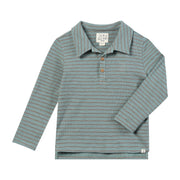 Spencer Polo - Beige/Green Stripe