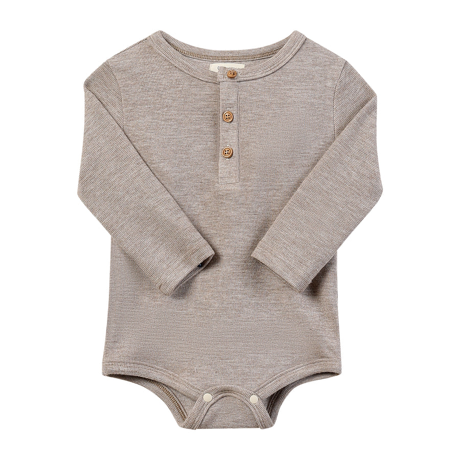 AYNOR Henley Onesie - Beige