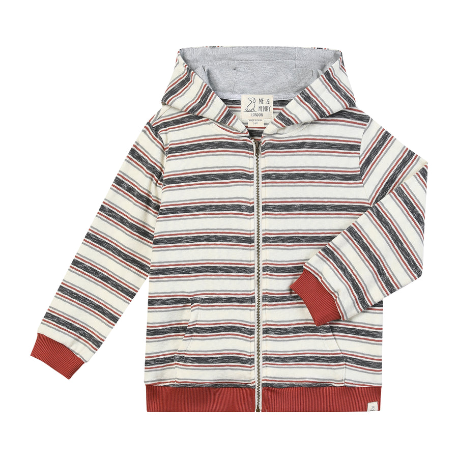 Bellamy Hooded Sweatshirt- Burgandy/Cream