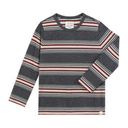 Toby Tee - Grey/Rust Stripe