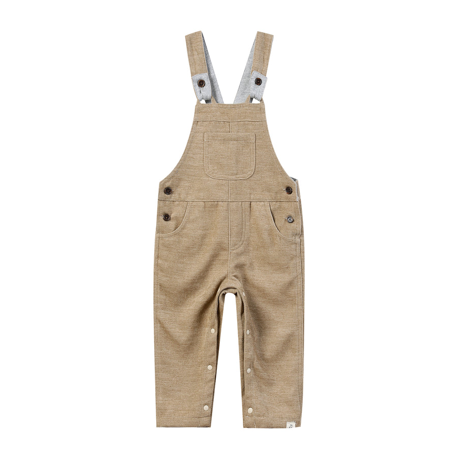 Gentry Woven Overalls - Beige Moleskin