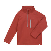 Pocket Zip Up Top - Pumpkin