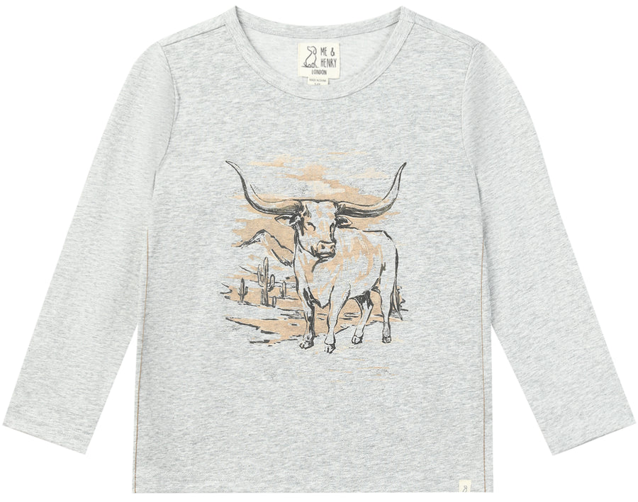 Cherokee Printed Tee - Longhorn Print